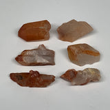 49g, 1.2"-1.6", 6pcs, Natural Red Quartz Crystal Terminated @Morocco, B11355