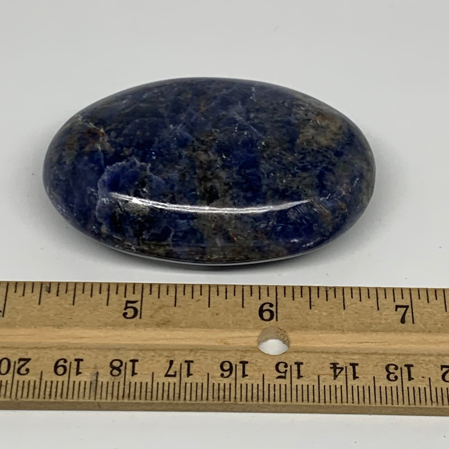 90.7g, 2.6"x1.7"x0.8", Sodalite Palm-Stone Crystal Polished Handmade, B21758