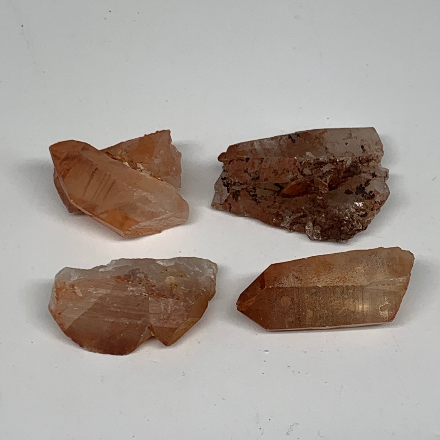 48.8g, 1.3"-1.7", 4pcs, Natural Red Quartz Crystal Terminated @Morocco, B11357