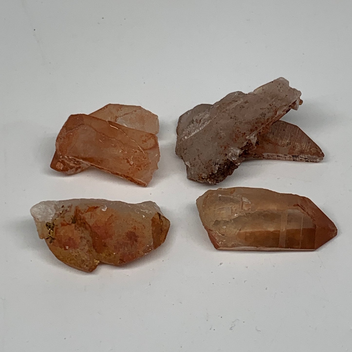 48.8g, 1.3"-1.7", 4pcs, Natural Red Quartz Crystal Terminated @Morocco, B11357