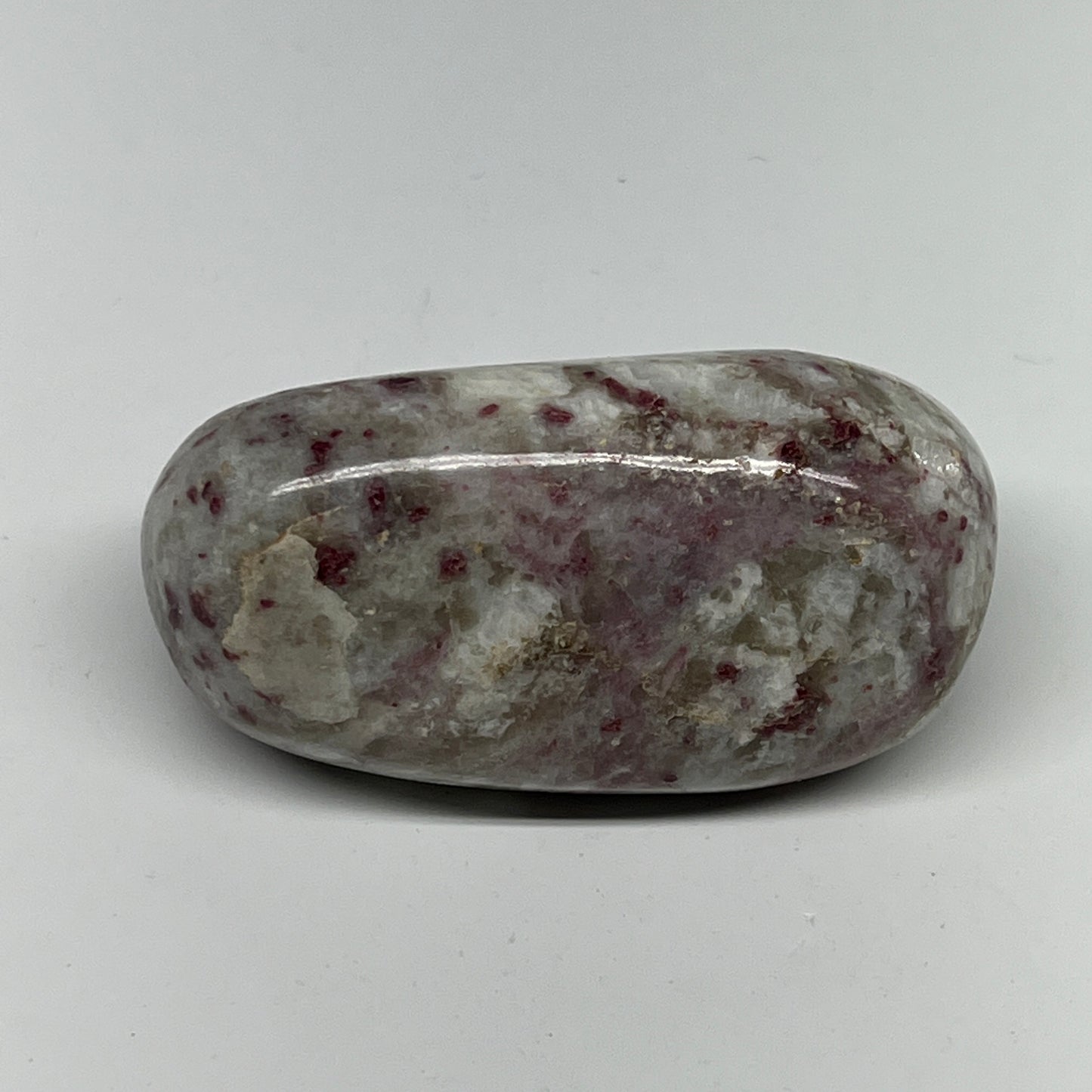 161.4g,2.8"x1.6"x1.4" Tourmaline Rubellite Palm-Stone Reiki @Madagascar,B21993