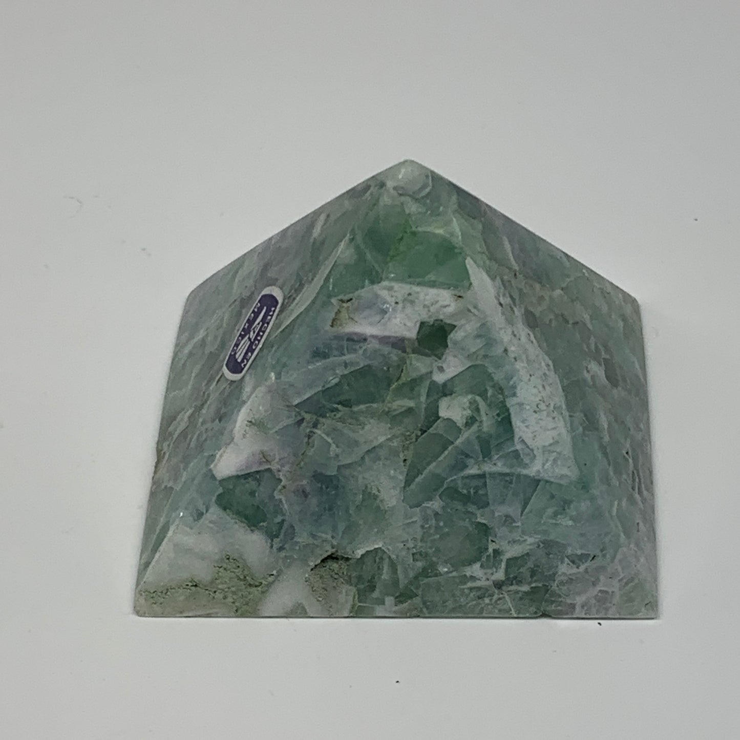 175.8g, 1.8"x2.4"x2.2" Natural Green Fluorite Pyramid Crystal Gemstone @Mexico,