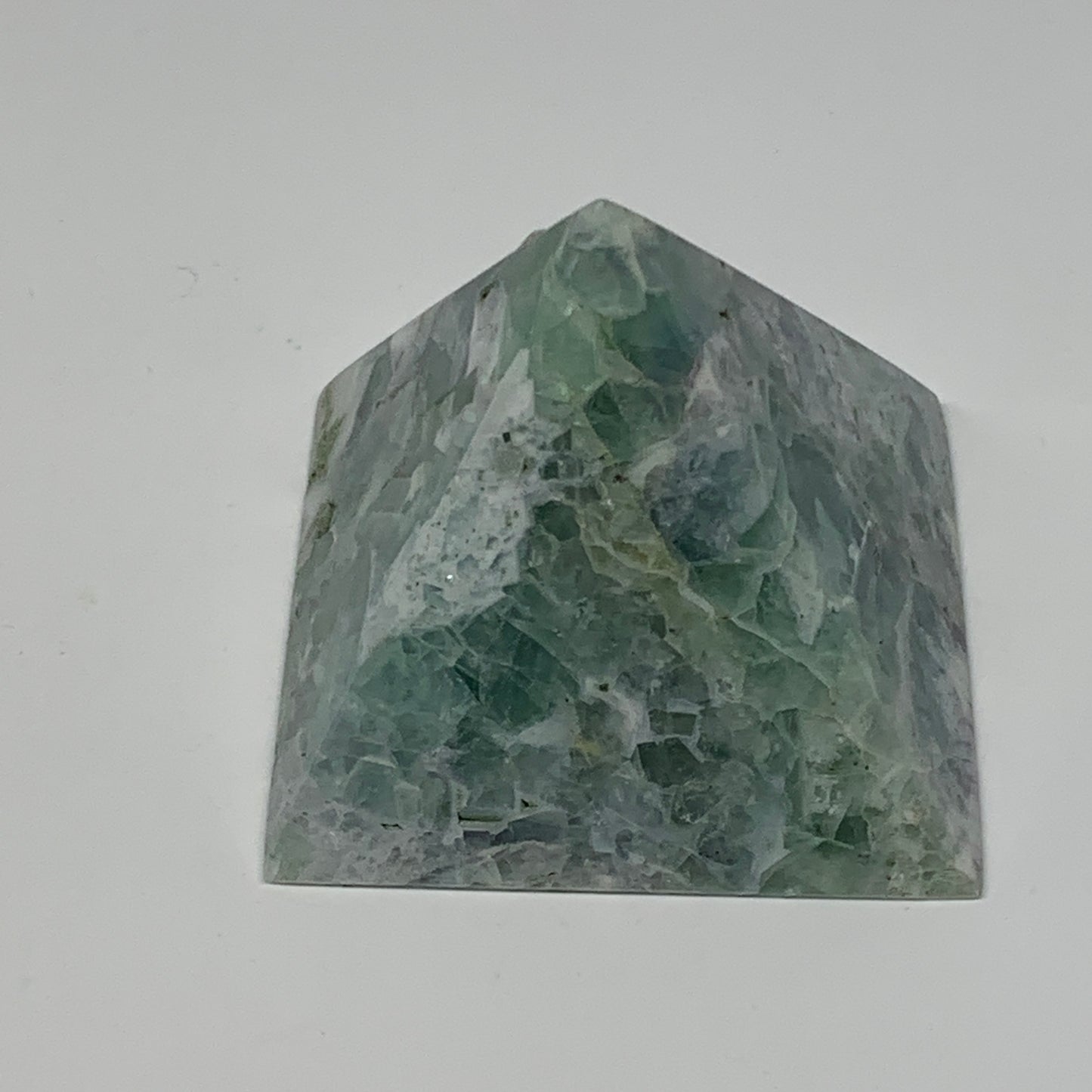 175.8g, 1.8"x2.4"x2.2" Natural Green Fluorite Pyramid Crystal Gemstone @Mexico,