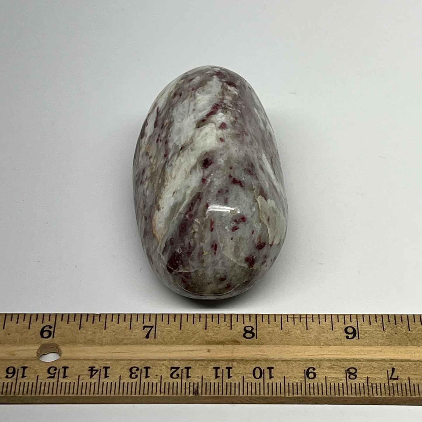 161.4g,2.8"x1.6"x1.4" Tourmaline Rubellite Palm-Stone Reiki @Madagascar,B21993