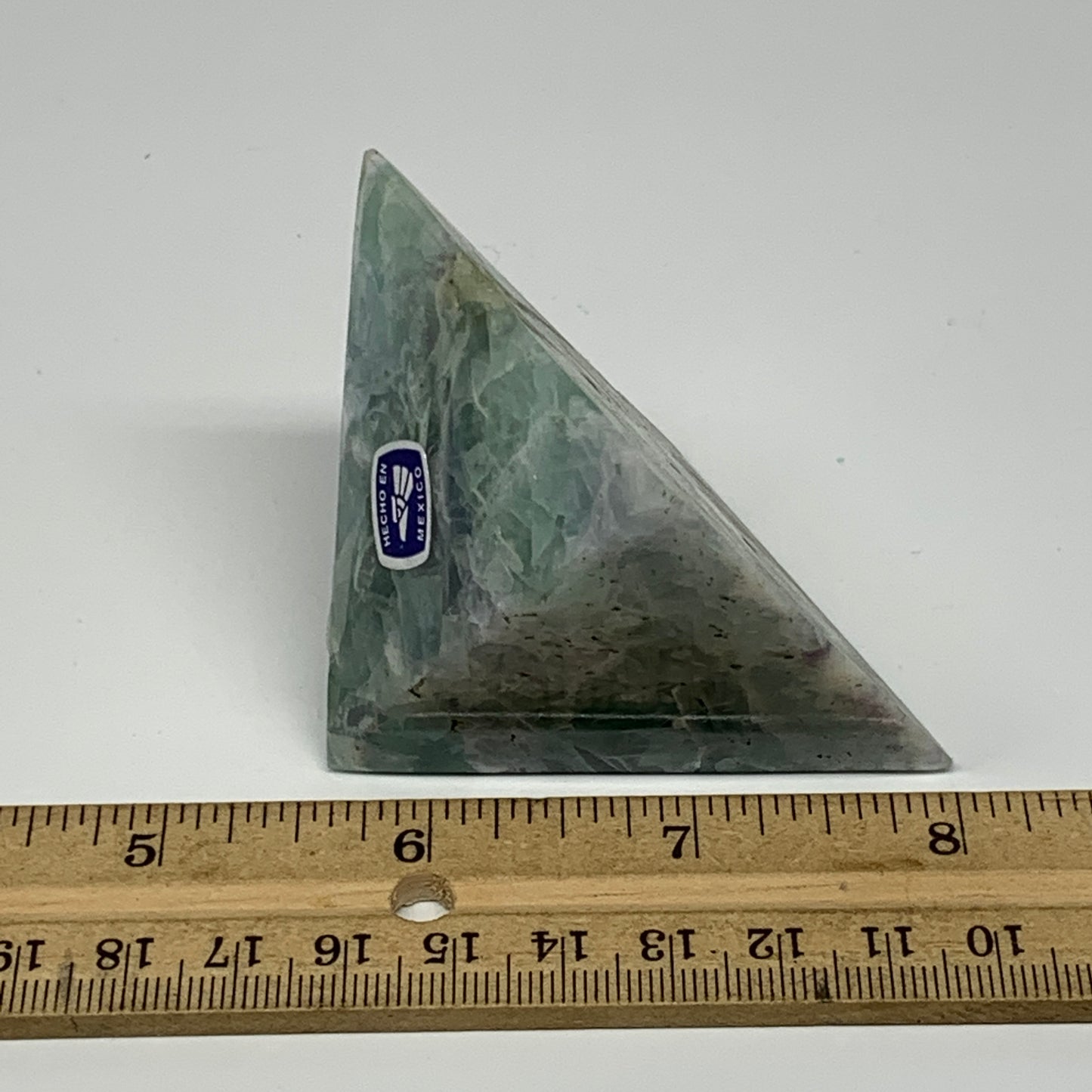 175.8g, 1.8"x2.4"x2.2" Natural Green Fluorite Pyramid Crystal Gemstone @Mexico,