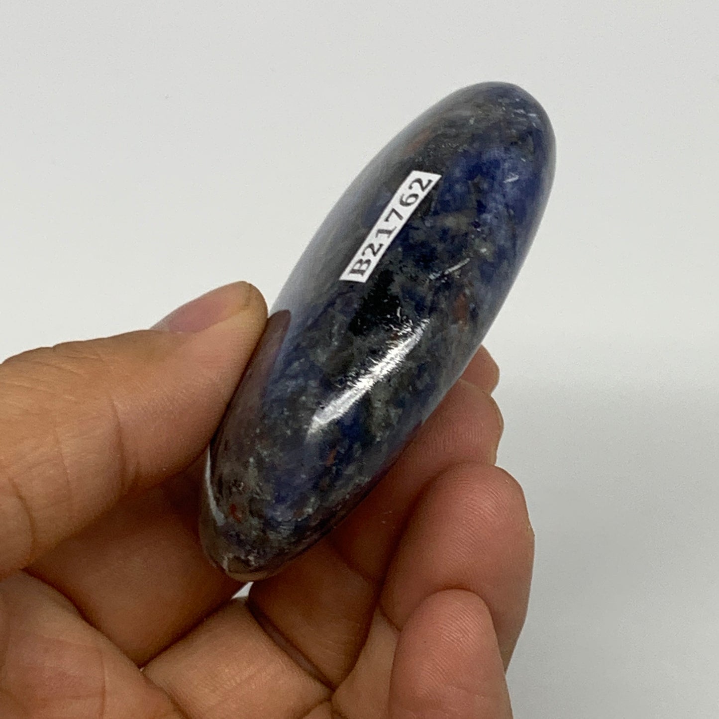 91.9g, 2.6"x1.7"x0.8", Sodalite Palm-Stone Crystal Polished Handmade, B21762