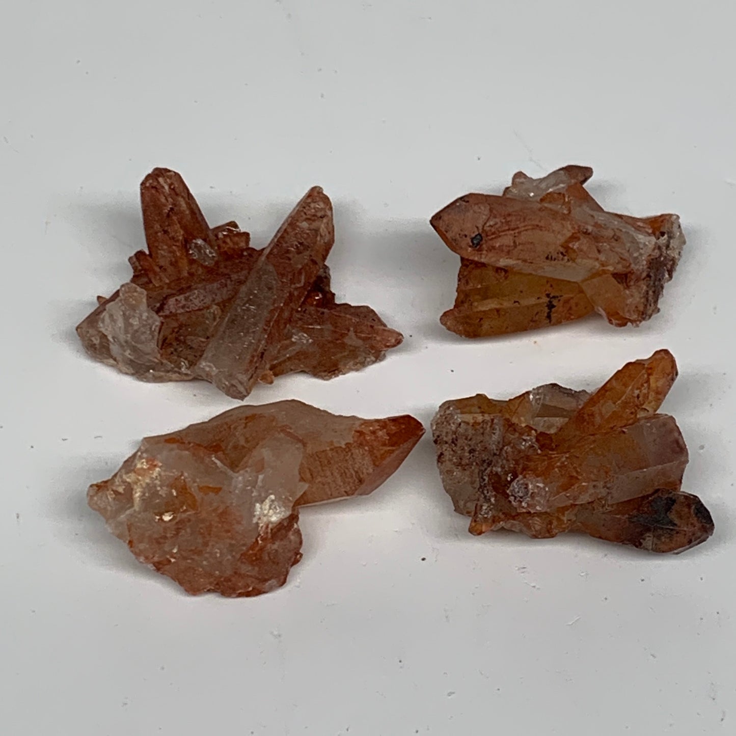 48.9g, 1.2"-1.6", 4pcs, Natural Red Quartz Crystal Terminated @Morocco, B11361