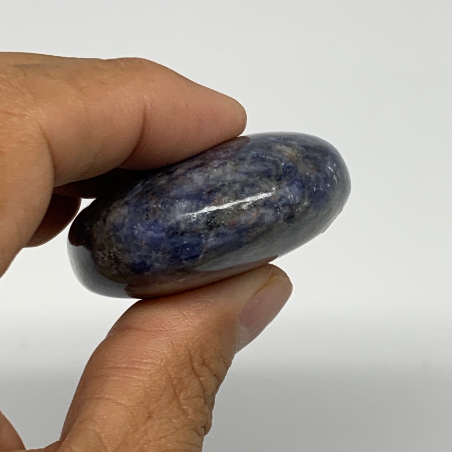 91.9g, 2.6"x1.7"x0.8", Sodalite Palm-Stone Crystal Polished Handmade, B21762
