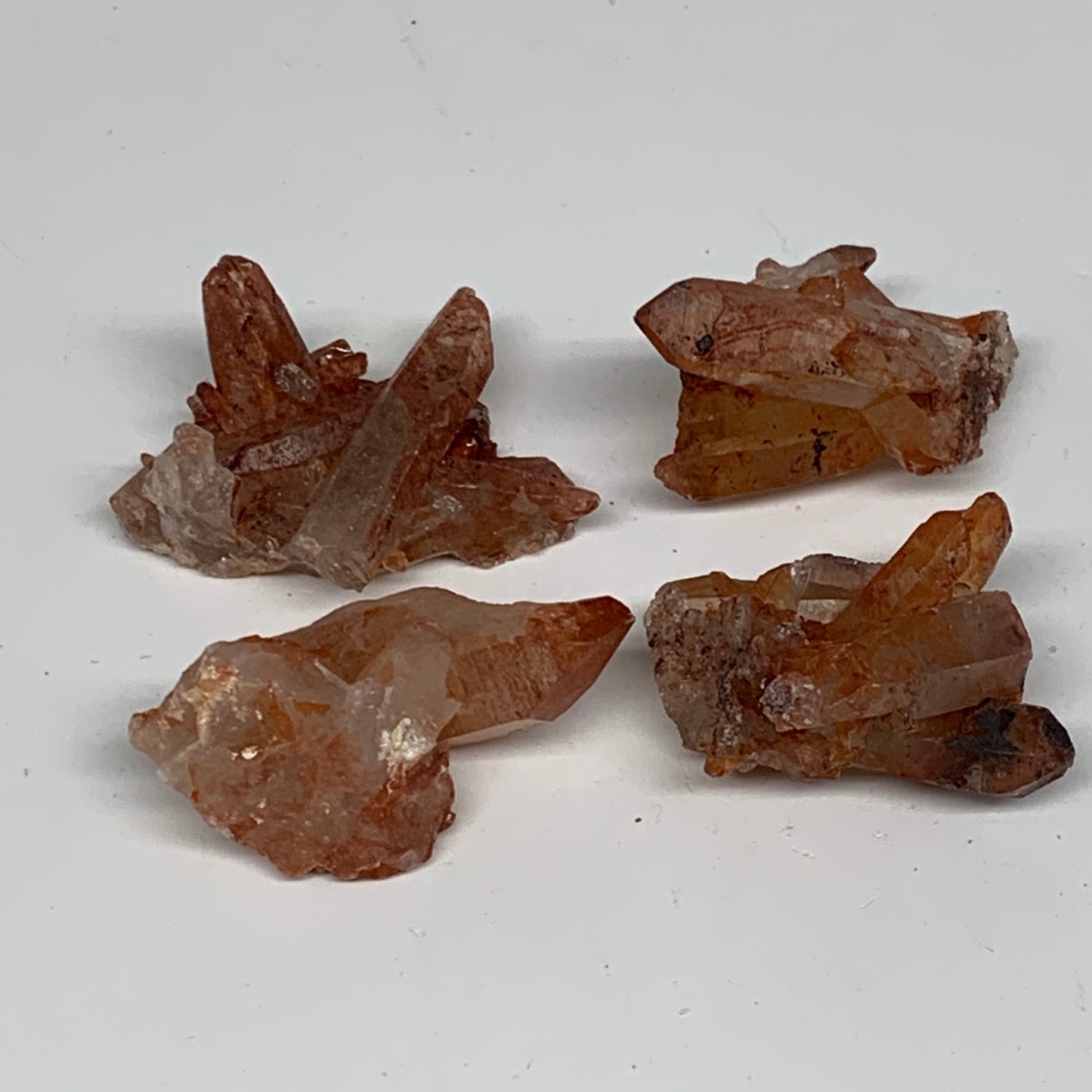 48.9g, 1.2"-1.6", 4pcs, Natural Red Quartz Crystal Terminated @Morocco, B11361