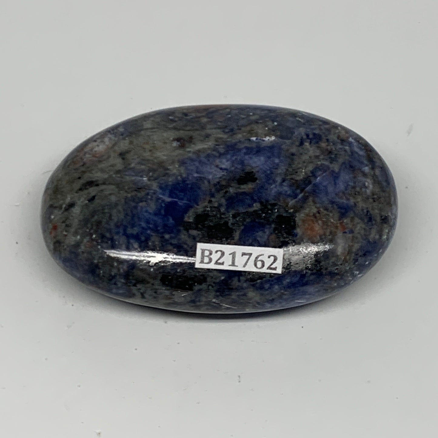 91.9g, 2.6"x1.7"x0.8", Sodalite Palm-Stone Crystal Polished Handmade, B21762
