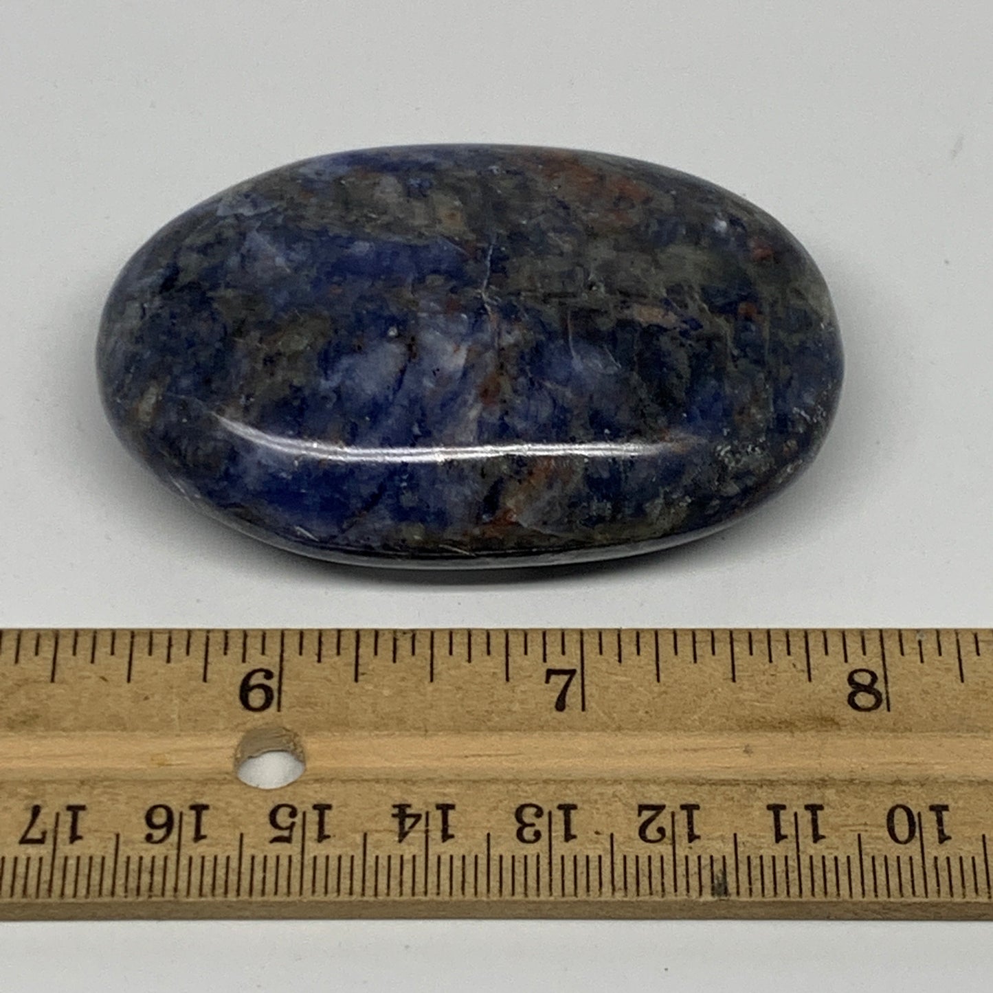 91.9g, 2.6"x1.7"x0.8", Sodalite Palm-Stone Crystal Polished Handmade, B21762