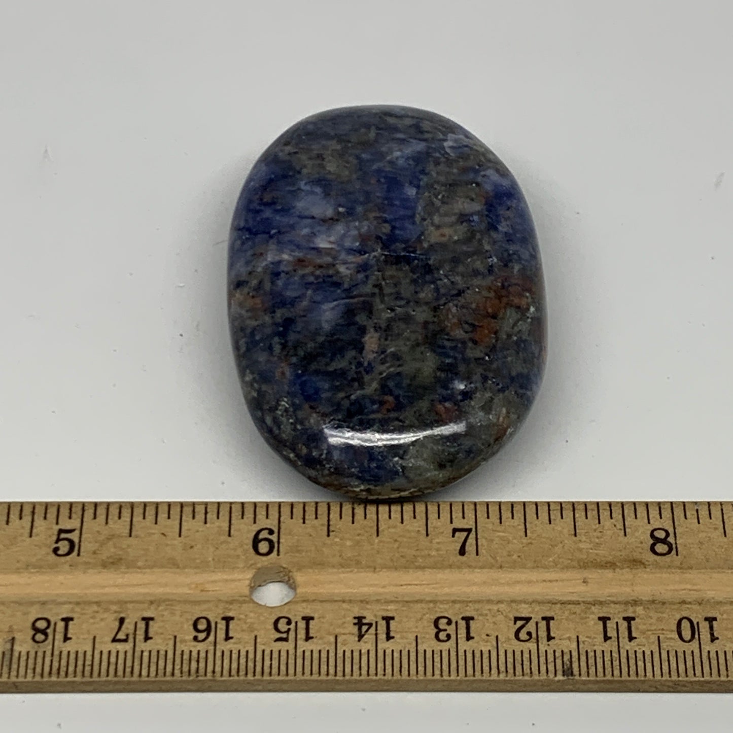91.9g, 2.6"x1.7"x0.8", Sodalite Palm-Stone Crystal Polished Handmade, B21762