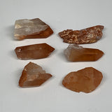 58g, 1.2"-1.7", 6pcs, Natural Red Quartz Crystal Terminated @Morocco, B11362