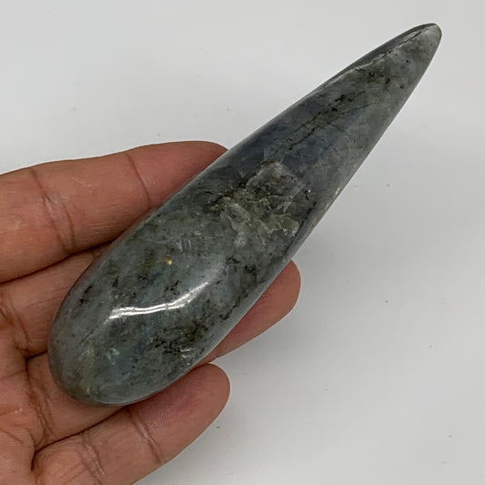 119.4g,4.4"x1.2" Natural Labradorite Wand Stick Home Decor, Collectible, B5987