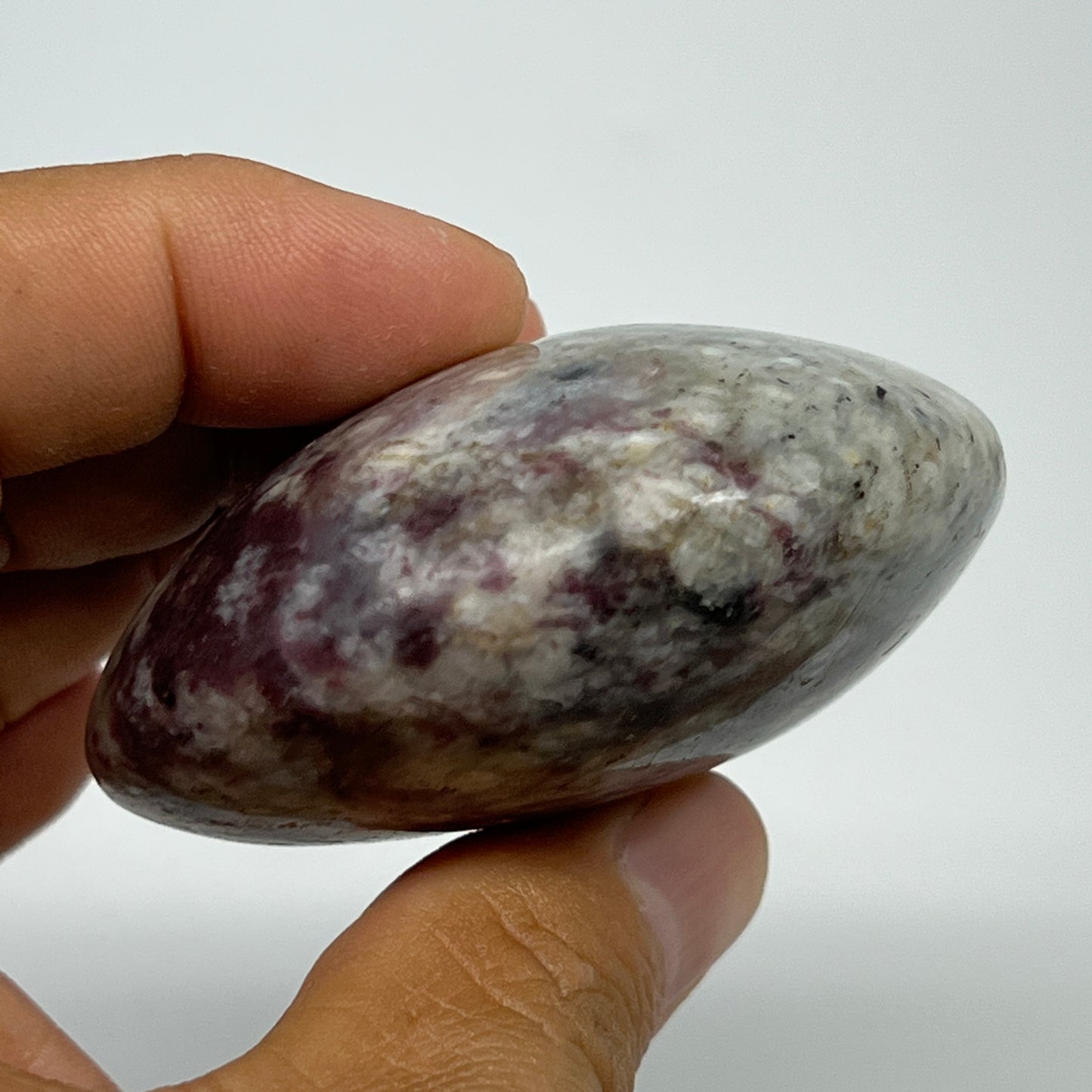 135.9g,2.4"x2.4"x1.1" Tourmaline Rubellite Palm-Stone Reiki @Madagascar,B21997