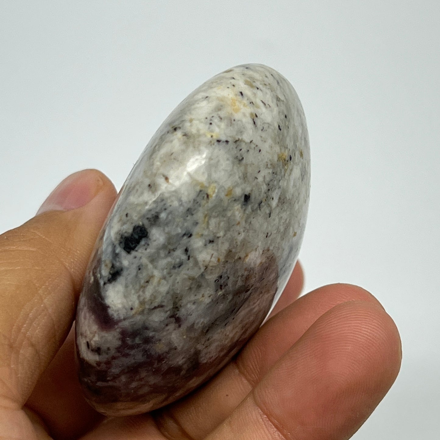 135.9g,2.4"x2.4"x1.1" Tourmaline Rubellite Palm-Stone Reiki @Madagascar,B21997