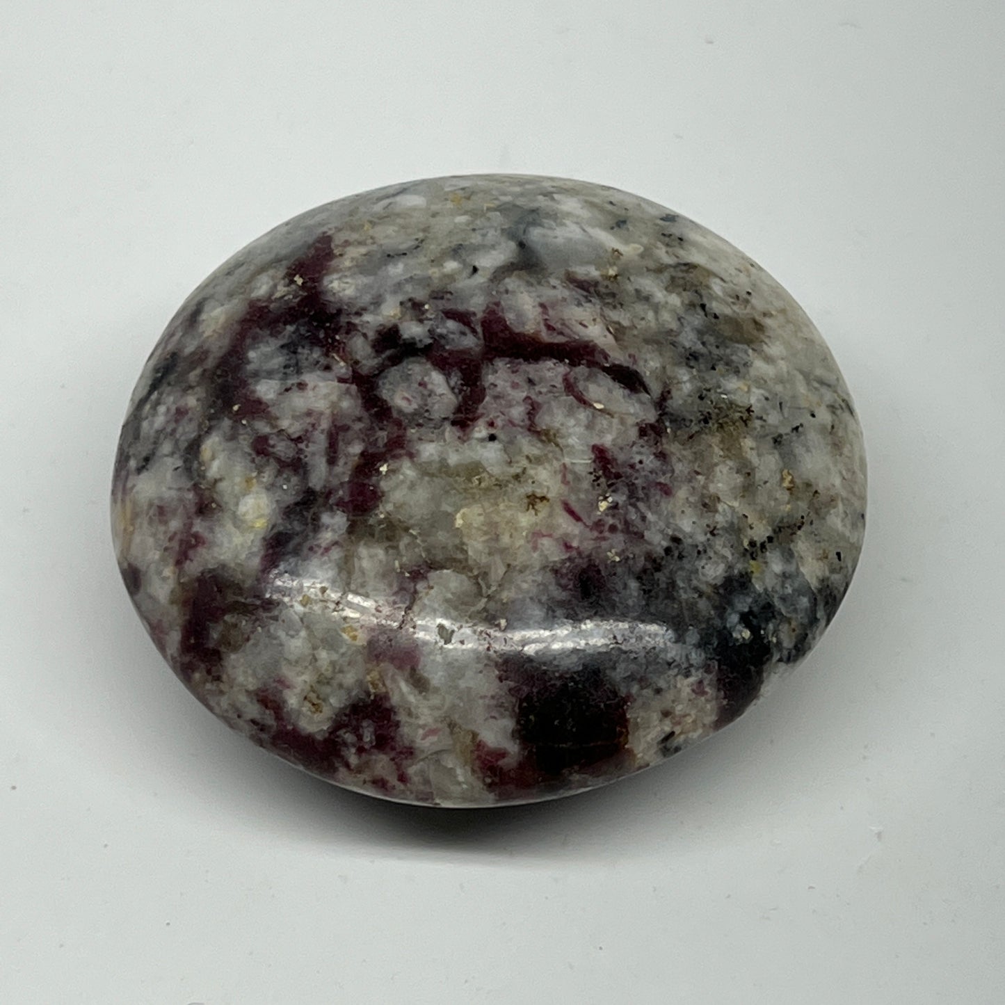 135.9g,2.4"x2.4"x1.1" Tourmaline Rubellite Palm-Stone Reiki @Madagascar,B21997