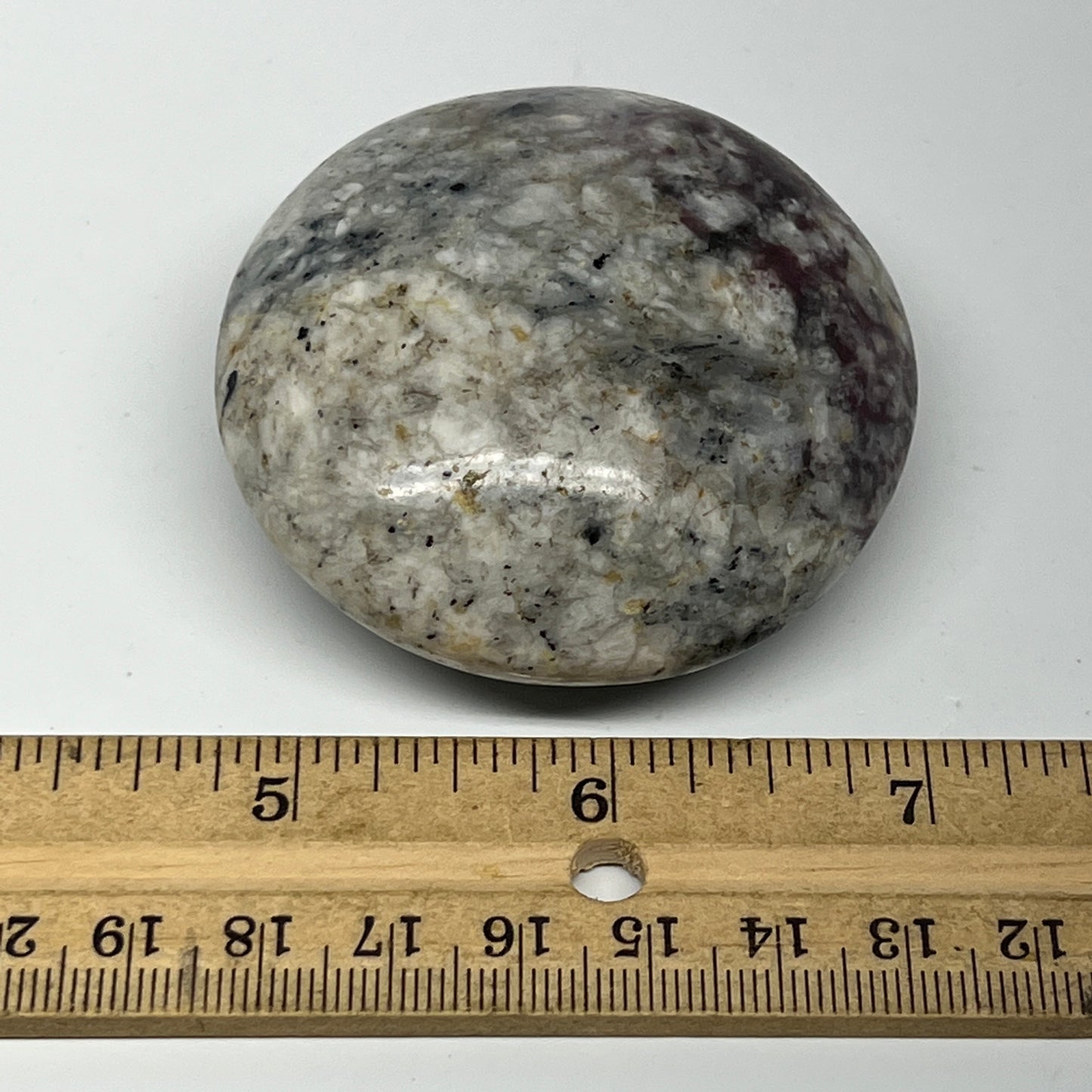 135.9g,2.4"x2.4"x1.1" Tourmaline Rubellite Palm-Stone Reiki @Madagascar,B21997