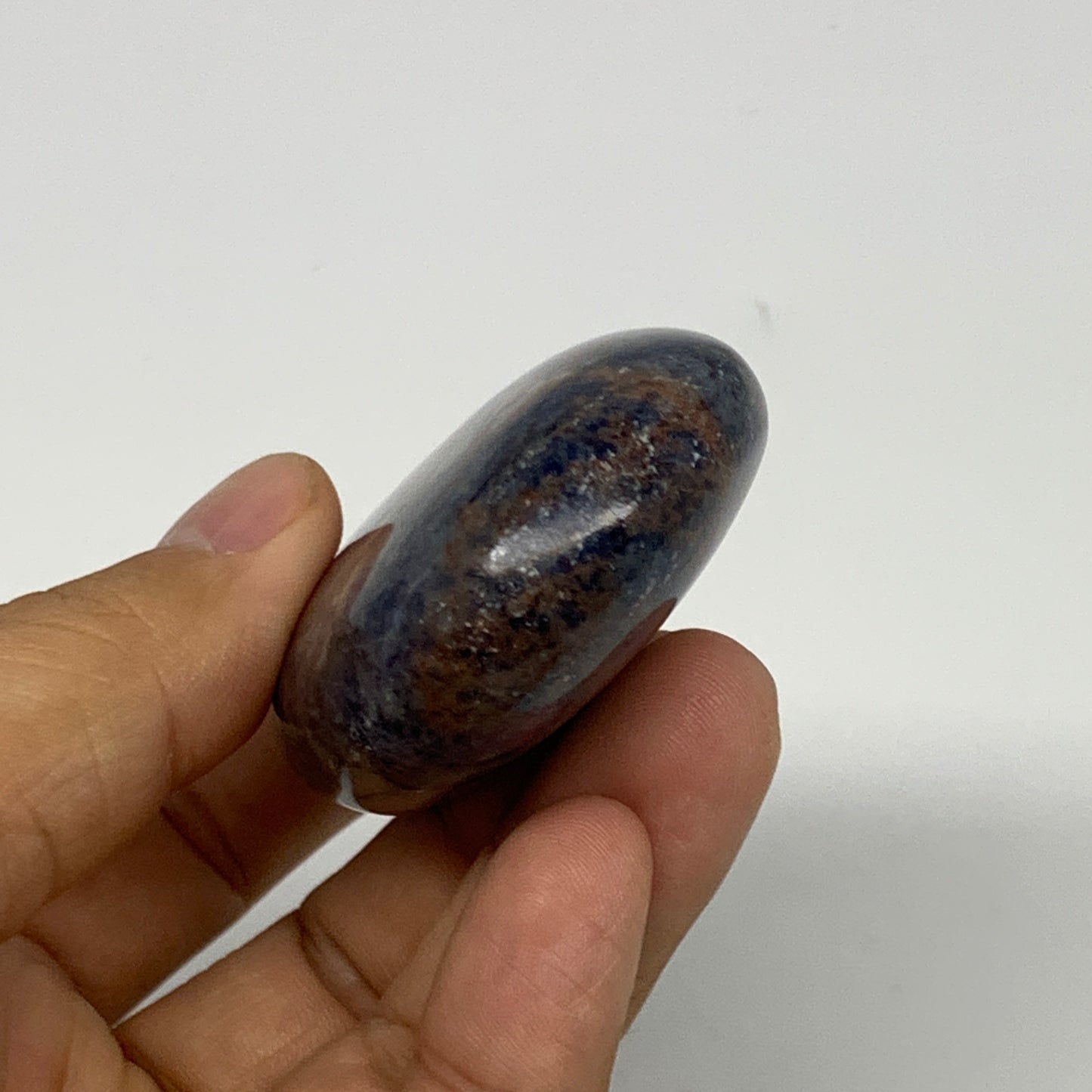 98.7g, 2.7"x1.7"x0.8", Sodalite Palm-Stone Crystal Polished Handmade, B21764