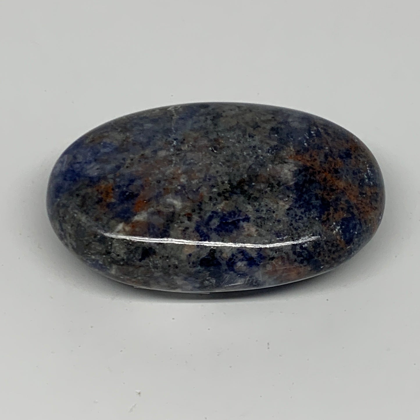 98.7g, 2.7"x1.7"x0.8", Sodalite Palm-Stone Crystal Polished Handmade, B21764