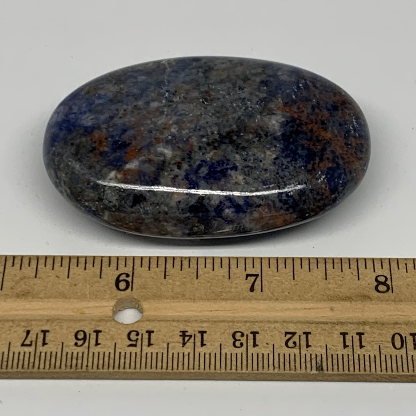 98.7g, 2.7"x1.7"x0.8", Sodalite Palm-Stone Crystal Polished Handmade, B21764
