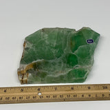 530g, 5.2"x5.3"x0.6", Natural Untreated Fluorite Slab Crystal @Mexico, B18618