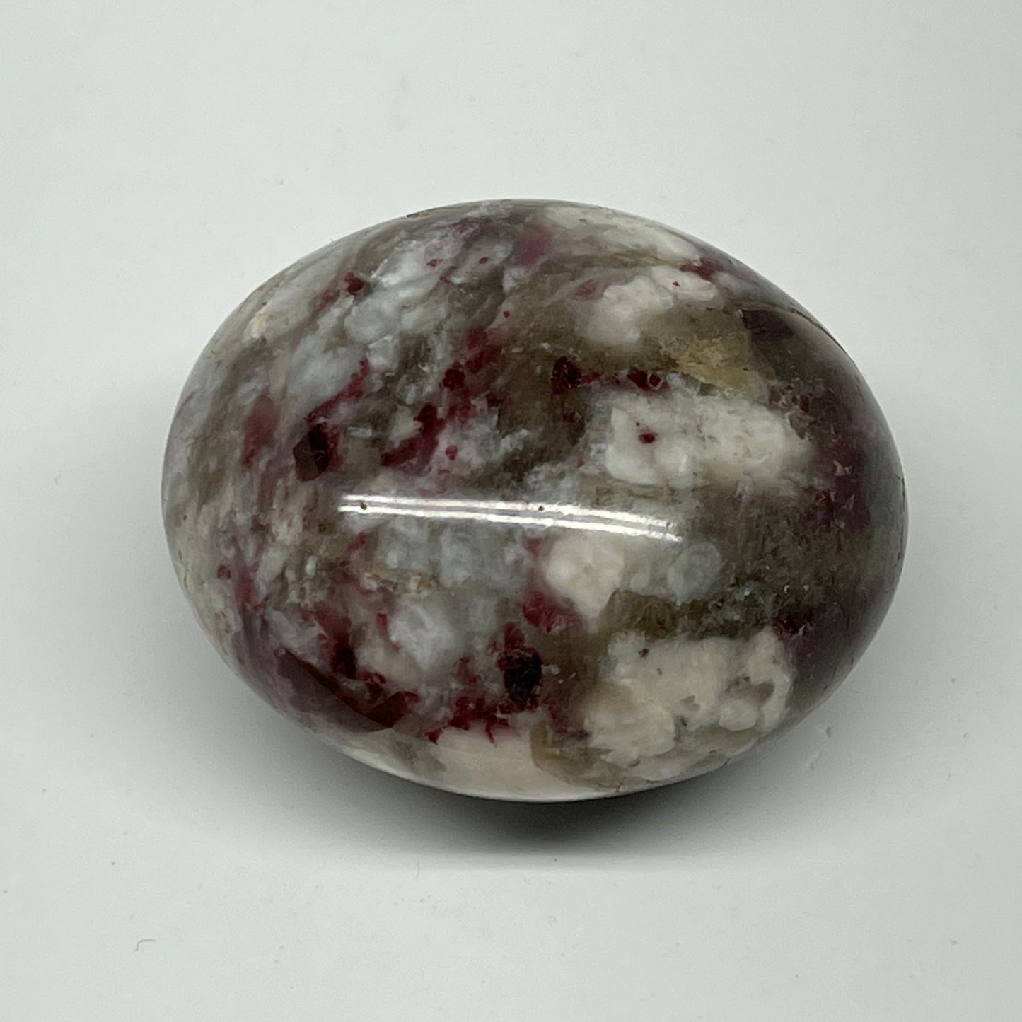 143.7g,2.2"x2"x1.5" Tourmaline Rubellite Palm-Stone Reiki @Madagascar,B21998