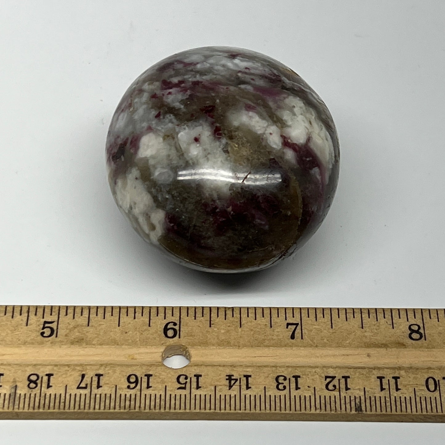 143.7g,2.2"x2"x1.5" Tourmaline Rubellite Palm-Stone Reiki @Madagascar,B21998