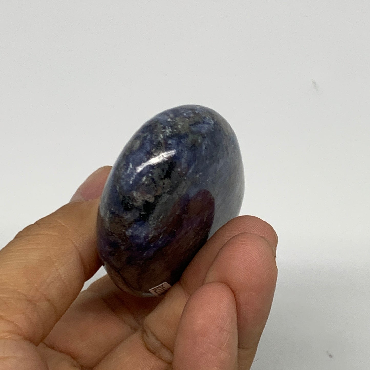 106.3g, 2.7"x1.7"x0.8", Sodalite Palm-Stone Crystal Polished Handmade, B21768