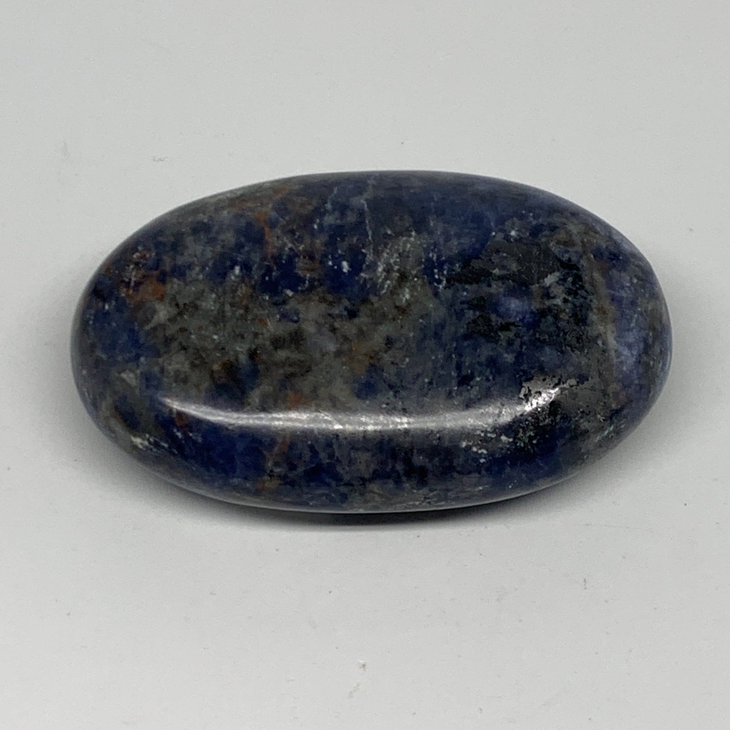 106.3g, 2.7"x1.7"x0.8", Sodalite Palm-Stone Crystal Polished Handmade, B21768