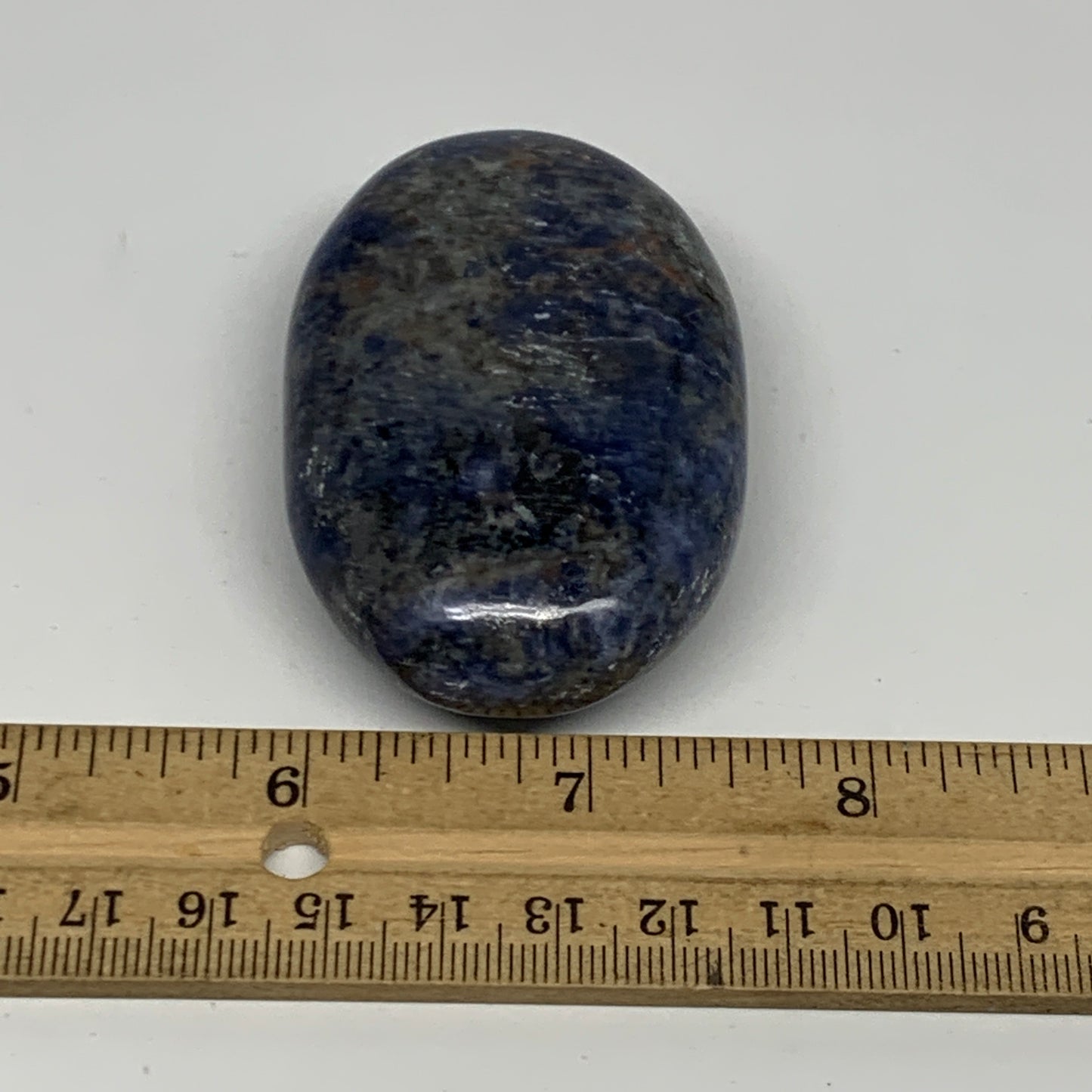 106.3g, 2.7"x1.7"x0.8", Sodalite Palm-Stone Crystal Polished Handmade, B21768