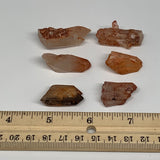 37.1g, 1"-1.5", 6pcs, Natural Red Quartz Crystal Terminated @Morocco, B11370