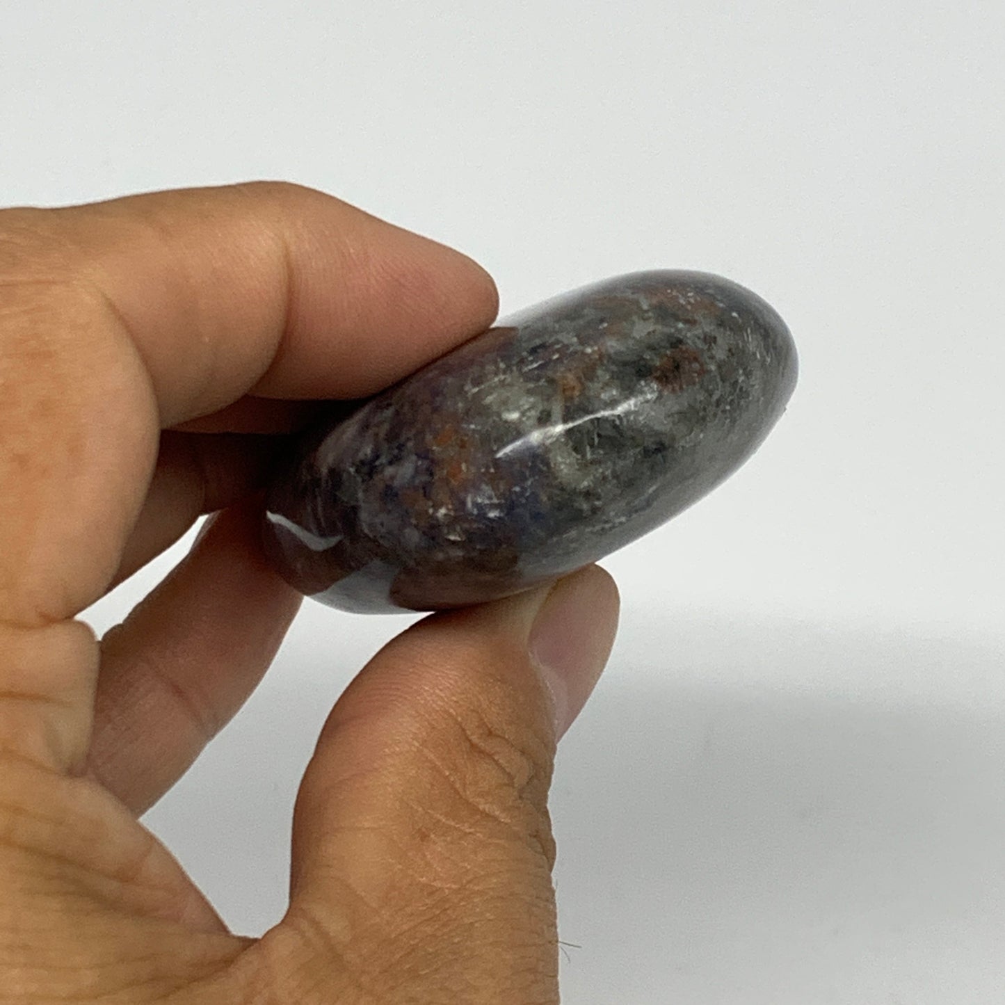 91.4g, 2.7"x1.6"x0.8", Sodalite Palm-Stone Crystal Polished Handmade, B21769