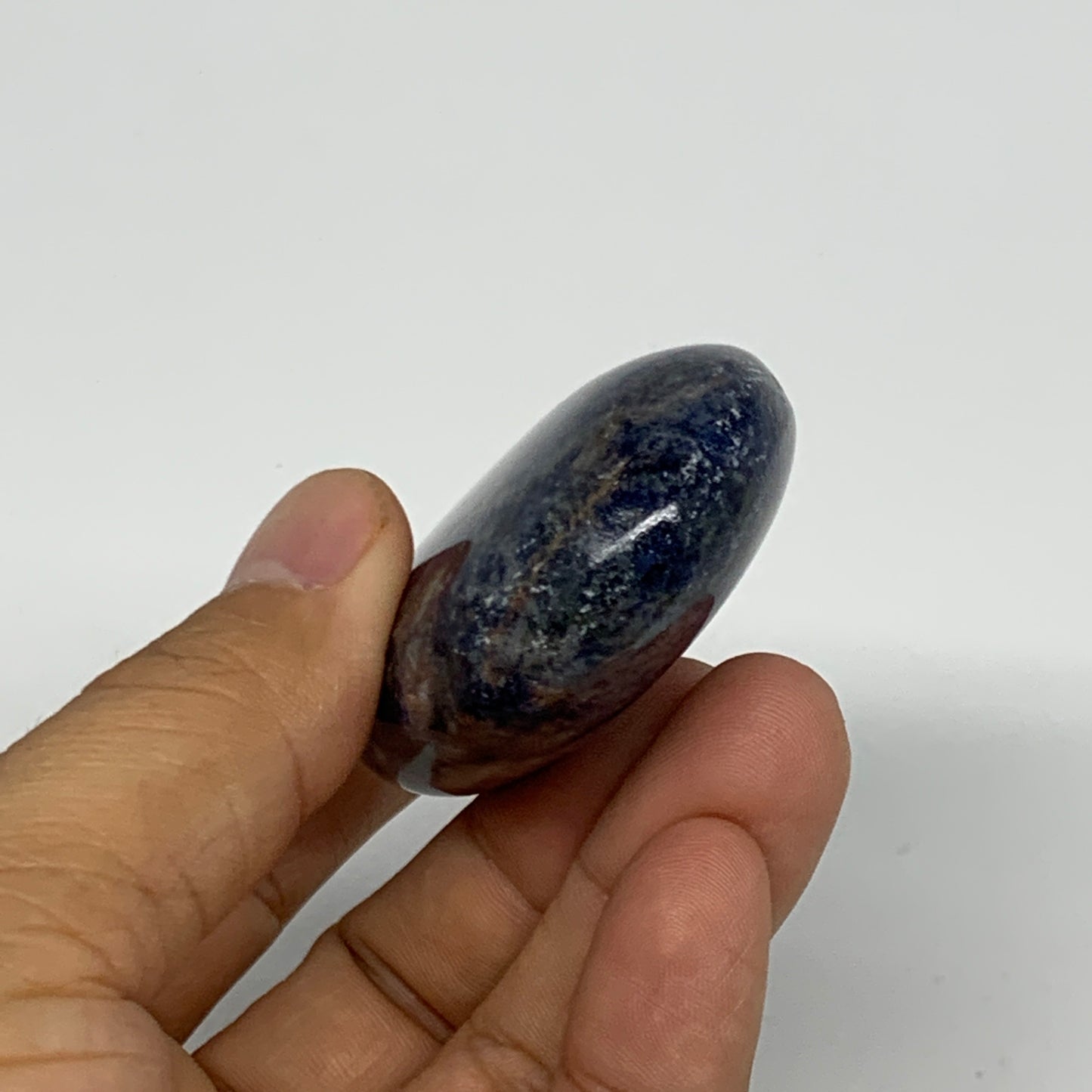 91.4g, 2.7"x1.6"x0.8", Sodalite Palm-Stone Crystal Polished Handmade, B21769