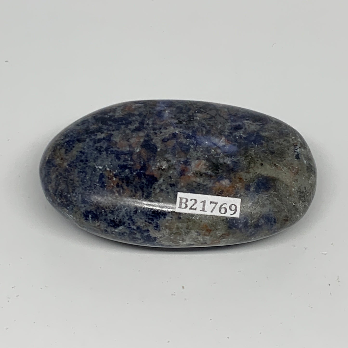 91.4g, 2.7"x1.6"x0.8", Sodalite Palm-Stone Crystal Polished Handmade, B21769