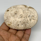 154.6g, 3.2"x2.4"x1.1", Chocolate Calcite Palm-Stone Reiki @Afghanistan, B14695