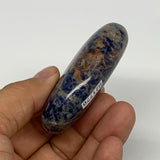 83g, 2.6"x1.6"x0.8", Sodalite Palm-Stone Crystal Polished Handmade, B21770