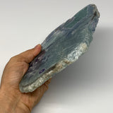 770g, 8"x4.8"x0.6", Natural Untreated Fluorite Slab Crystal @Mexico, B18623