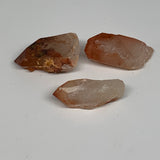 64.2g, 1.8"-2", 3pcs, Natural Red Quartz Crystal Terminated @Morocco, B11373