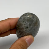 73.8g,2.4"x1.4"x0.9", Labradorite Palm-stone Tumbled Reiki @Madagascar,B16308