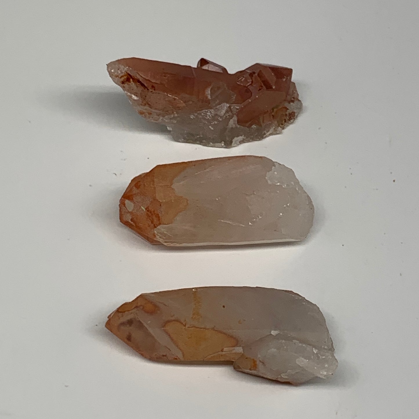 70.9g, 1.8"-2.1", 3pcs, Natural Red Quartz Crystal Terminated @Morocco, B11374