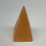 248g, 4"x2.1" Orange Selenite/Satin Spar Pyramid Crystal @Morocco, B24217