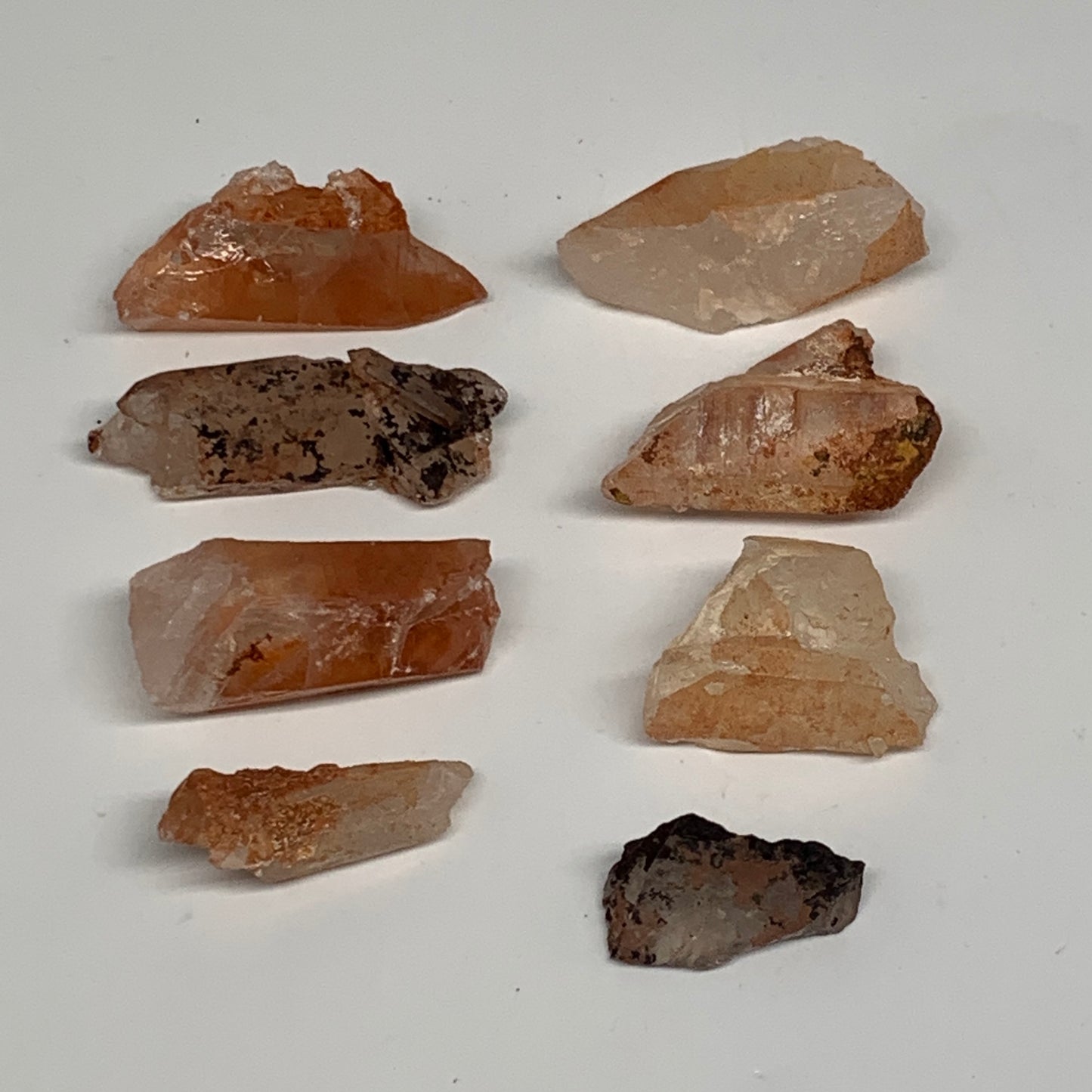 67.1g, 1"-1.7", 8pcs, Natural Red Quartz Crystal Terminated @Morocco, B11376