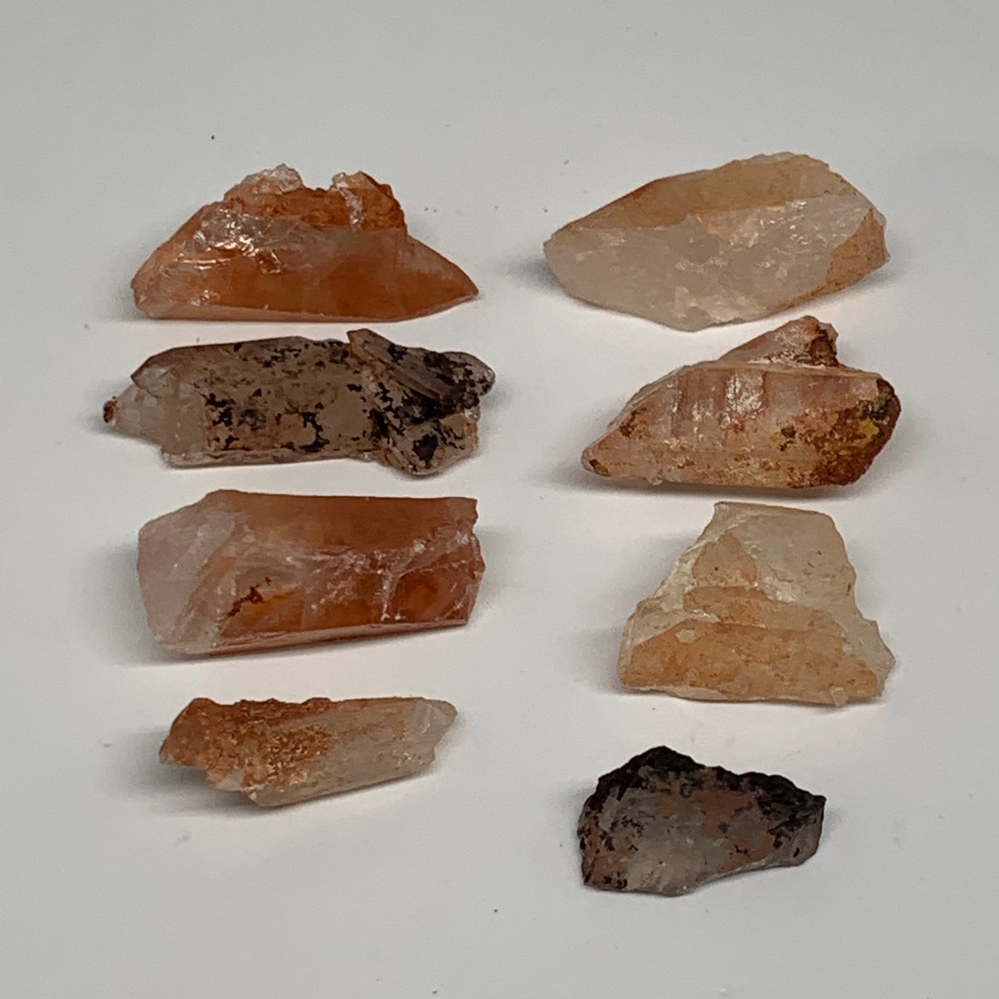 67.1g, 1"-1.7", 8pcs, Natural Red Quartz Crystal Terminated @Morocco, B11376