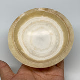 778g, 4pcs set, 4.4"-4.7" Round Onyx Bowl Handmade from Morocco, B8883
