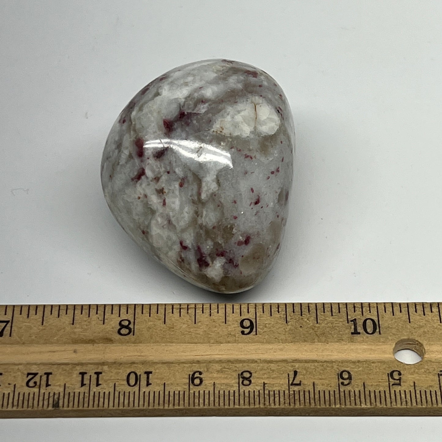 113.8g,2.2"x1.7"x1.4" Tourmaline Rubellite Palm-Stone Reiki @Madagascar,B21006