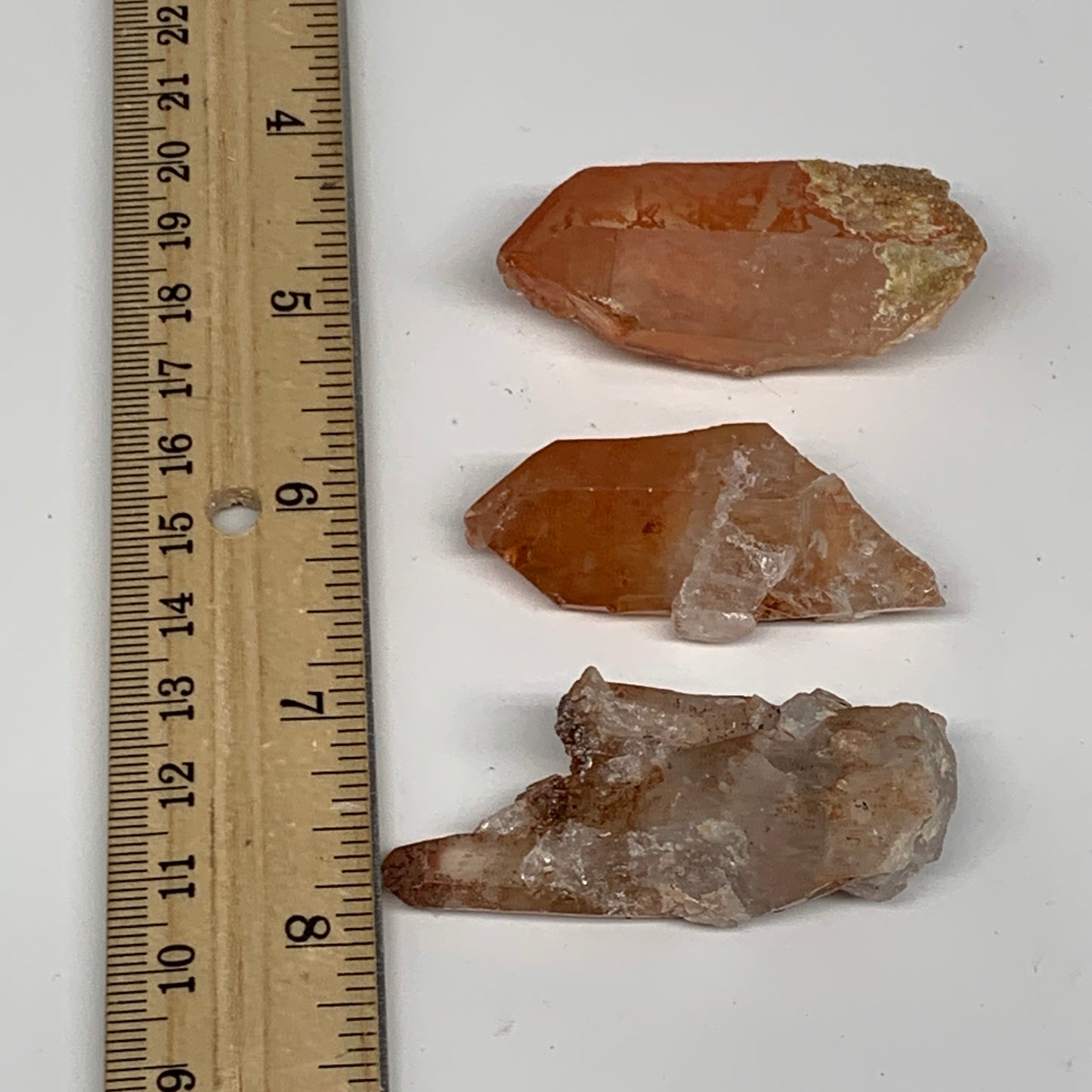 70.1g, 2"-2.3", 3pcs, Natural Red Quartz Crystal Terminated @Morocco, B11377