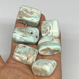 203.8g, 1.2"-1.6", 6pcs, Blue Aragonite Tumbled Stones @Afghanistan, B26668
