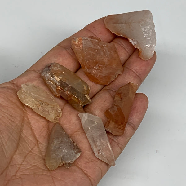 61.7g, 1.2"-1.4", 7pcs, Natural Red Quartz Crystal Terminated @Morocco, B11380