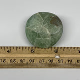 85.3g,1.9"x1.7"x1", Natural Fluorite Palm-Stone Polished Reiki @Madagascar, B170